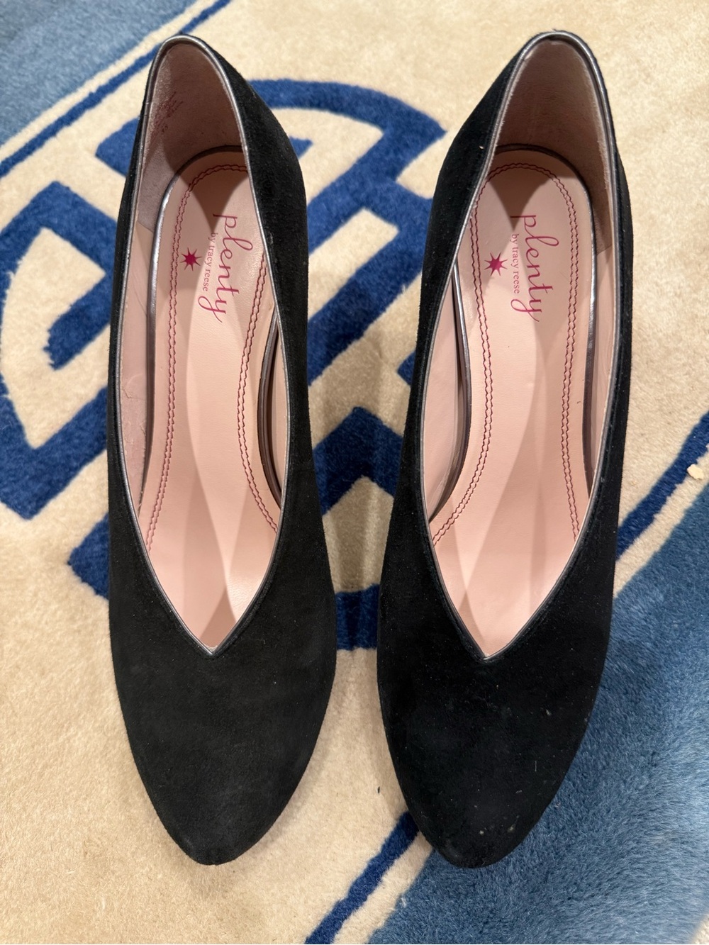 Plenty by Tracy Reese Black Suede Pointed Pumps